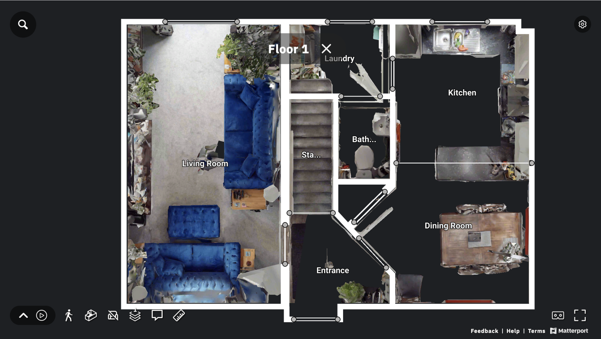 Matterport 3d Virtual tours include floorplans